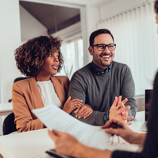 Man and woman at a consultation